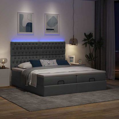 Struttura Letto Pouf con Materassi 160x200 cm in Tessuto | homemem39