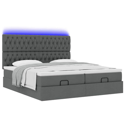 Struttura Letto Pouf con Materassi 160x200 cm in Tessuto | homemem39