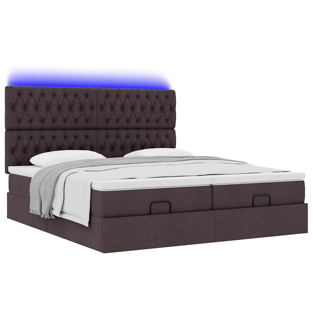 Struttura Letto Pouf con Materassi 180x200 cm in Tessuto | homemem39