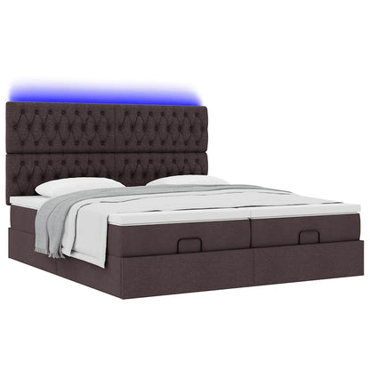 Struttura Letto Pouf con Materassi 180x200 cm in Tessuto | homemem39