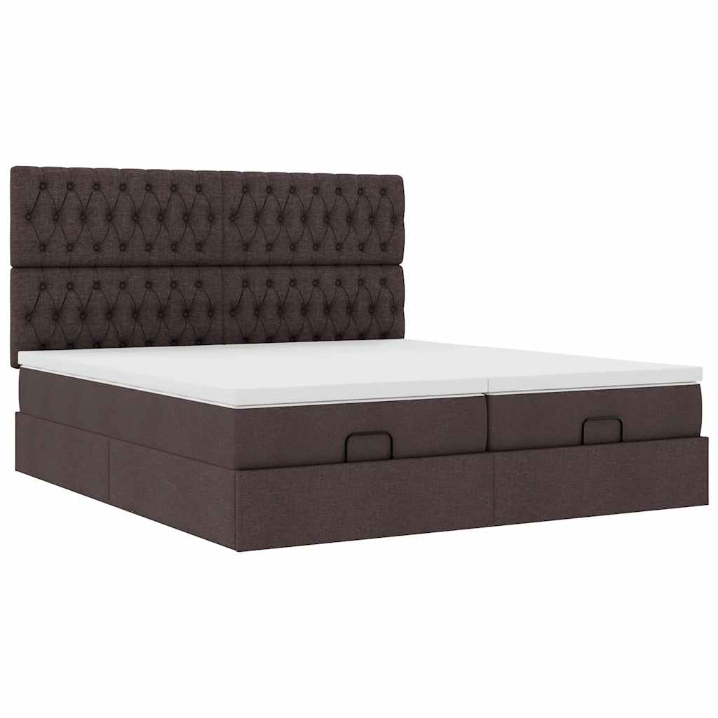 Struttura Letto Pouf con Materassi 180x200 cm in Tessuto | homemem39
