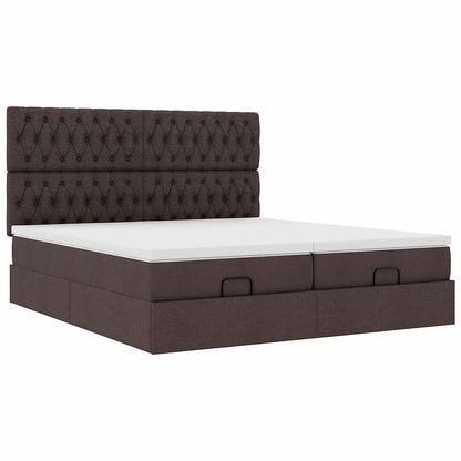 Struttura Letto Pouf con Materassi 180x200 cm in Tessuto | homemem39