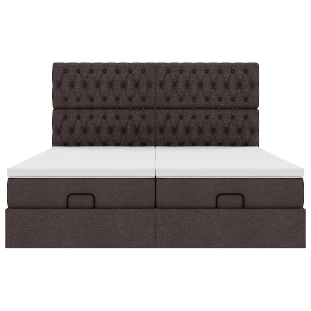 Struttura Letto Pouf con Materassi 180x200 cm in Tessuto | homemem39