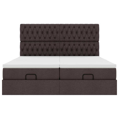 Struttura Letto Pouf con Materassi 180x200 cm in Tessuto | homemem39