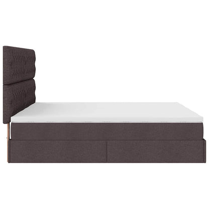 Struttura Letto Pouf con Materassi 180x200 cm in Tessuto | homemem39