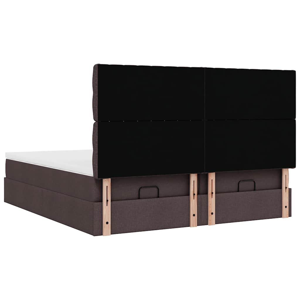 Struttura Letto Pouf con Materassi 180x200 cm in Tessuto | homemem39