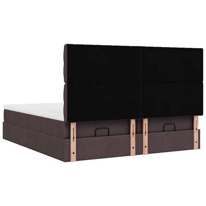 Struttura Letto Pouf con Materassi 180x200 cm in Tessuto | homemem39
