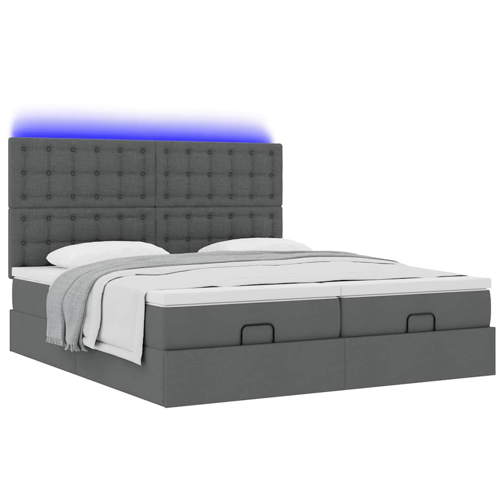 Struttura Letto Pouf con Materassi 160x200 cm in Tessuto | homemem39