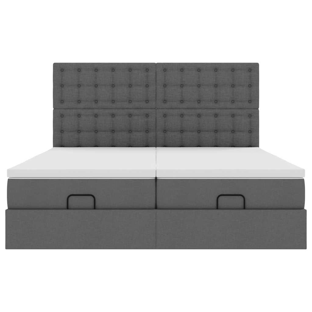 Struttura Letto Pouf con Materassi 160x200 cm in Tessuto | homemem39