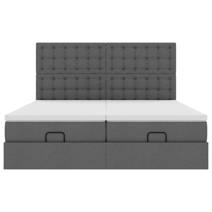 Struttura Letto Pouf con Materassi 160x200 cm in Tessuto | homemem39