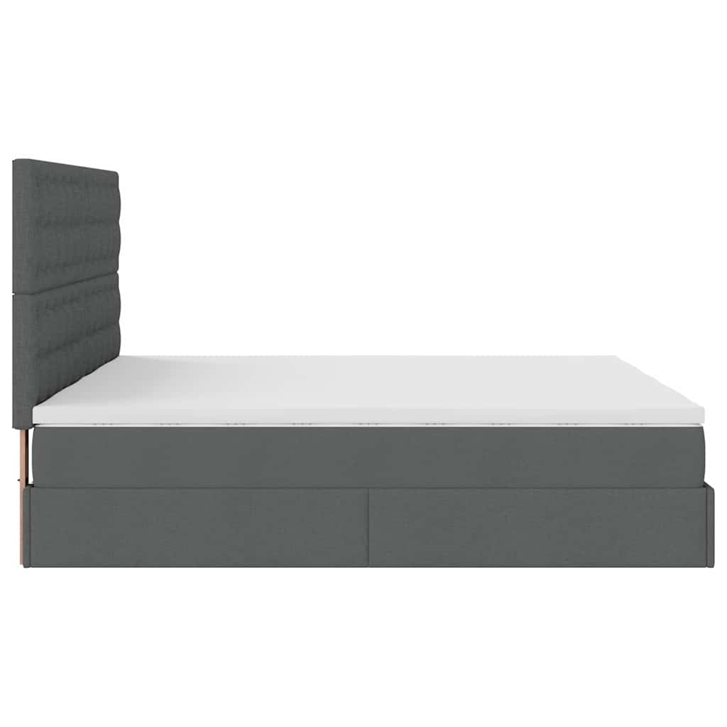 Struttura Letto Pouf con Materassi 160x200 cm in Tessuto | homemem39