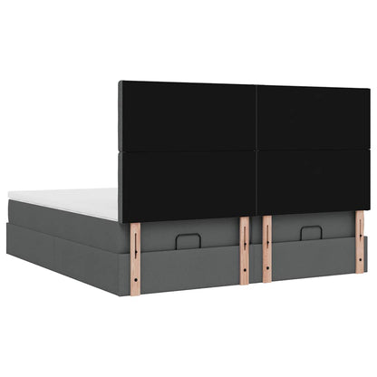 Struttura Letto Pouf con Materassi 160x200 cm in Tessuto | homemem39
