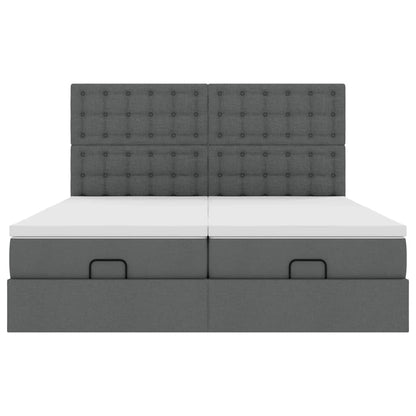 Struttura Letto Pouf con Materassi 180x200 cm in Tessuto - homemem39