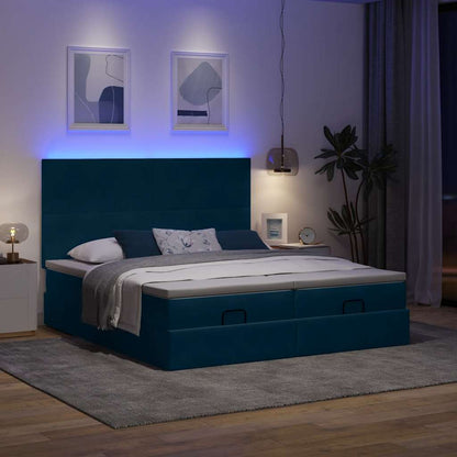 Struttura Letto Pouf con Materassi 160x200 cm Velluto | homemem39