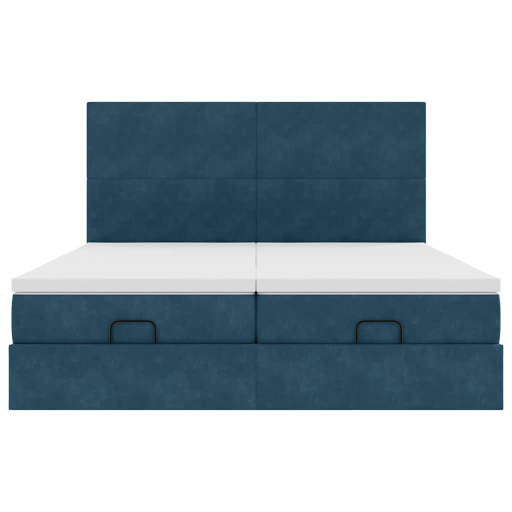 Struttura Letto Pouf con Materassi 160x200 cm Velluto | homemem39