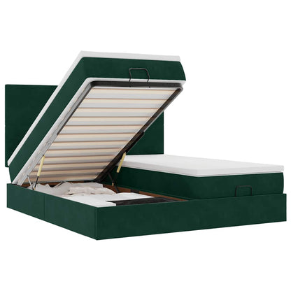 Struttura Letto Pouf con Materassi 180x200 cm Velluto | homemem39