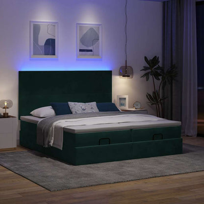 Struttura Letto Pouf con Materassi 180x200 cm Velluto | homemem39