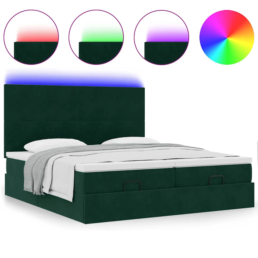 Struttura Letto Pouf con Materassi 180x200 cm Velluto | homemem39