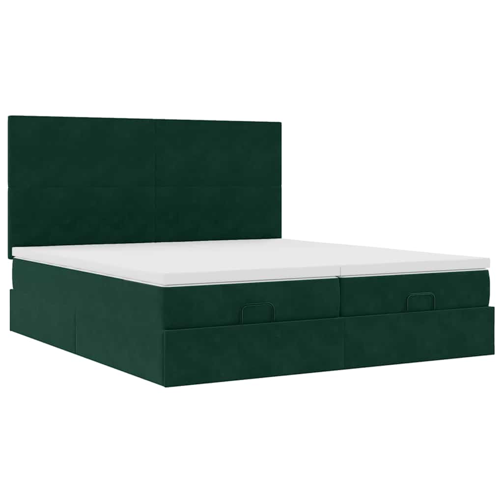 Struttura Letto Pouf con Materassi 180x200 cm Velluto | homemem39