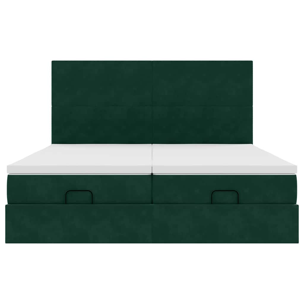Struttura Letto Pouf con Materassi 180x200 cm Velluto | homemem39