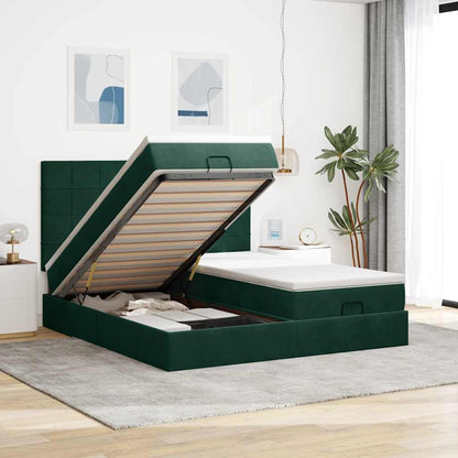 Struttura Letto Pouf con Materassi 160x200 cm Velluto | homemem39