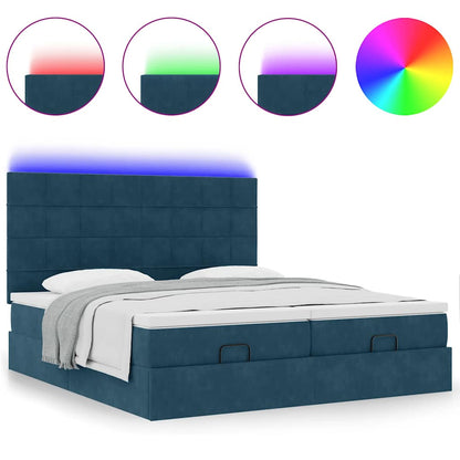 Struttura Letto Pouf con Materassi 160x200 cm Velluto | homemem39