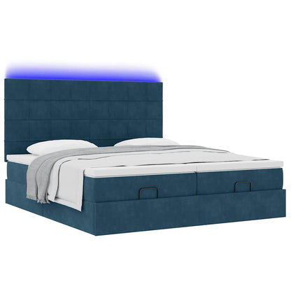 Struttura Letto Pouf con Materassi 160x200 cm Velluto | homemem39