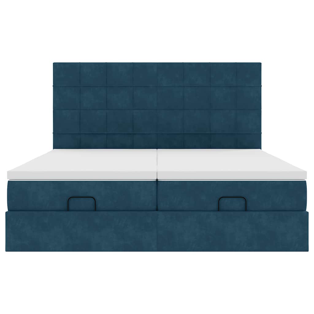 Struttura Letto Pouf con Materassi 160x200 cm Velluto | homemem39