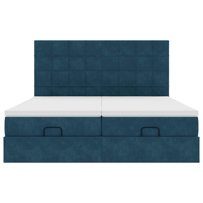 Struttura Letto Pouf con Materassi 160x200 cm Velluto | homemem39
