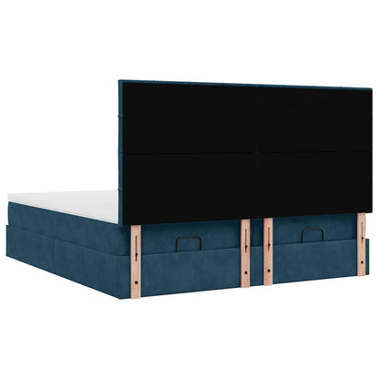 Struttura Letto Pouf con Materassi 160x200 cm Velluto | homemem39