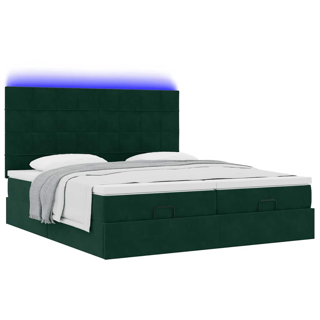 Struttura Letto Pouf con Materassi 180x200 cm Velluto | homemem39