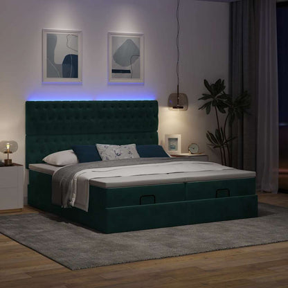 Struttura Letto Pouf con Materassi 160x200 cm Velluto | homemem39