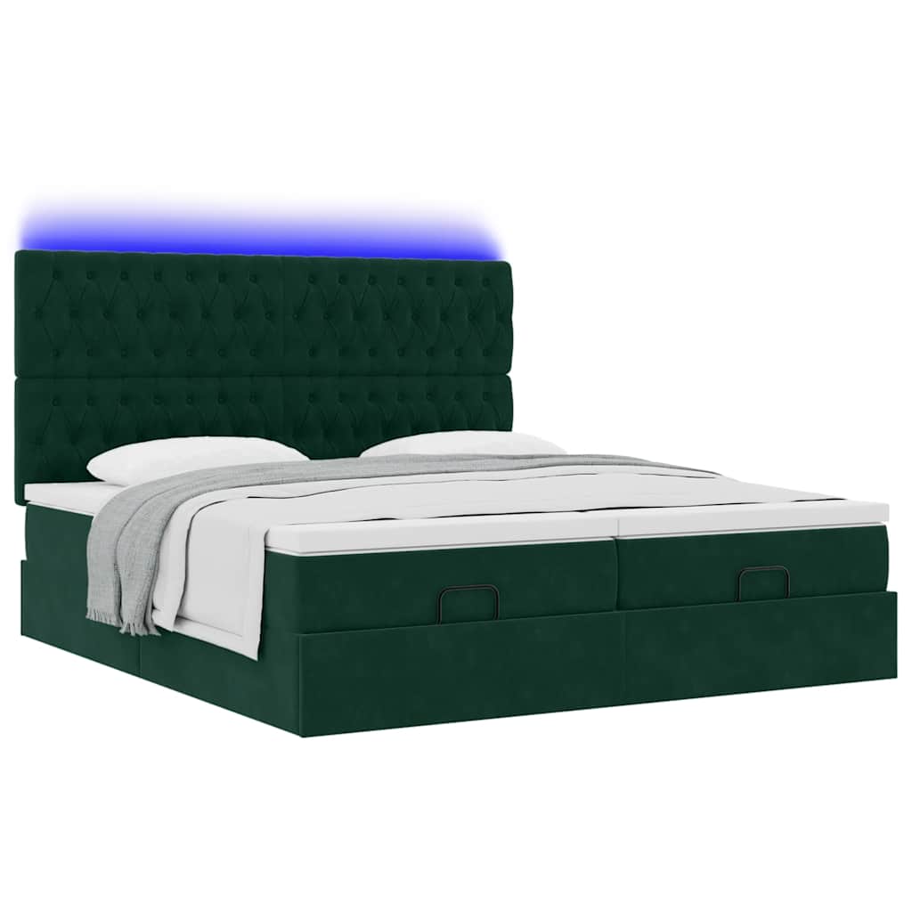 Struttura Letto Pouf con Materassi 160x200 cm Velluto | homemem39