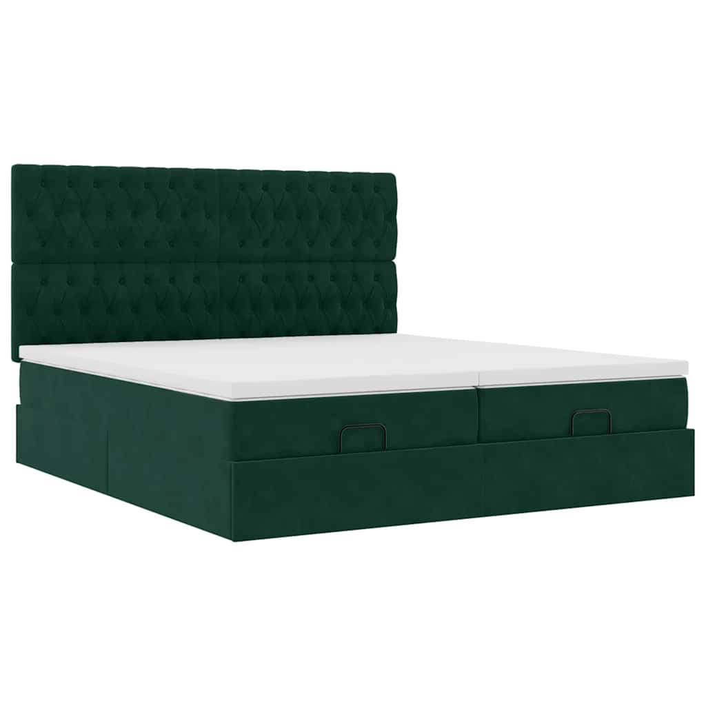 Struttura Letto Pouf con Materassi 160x200 cm Velluto | homemem39