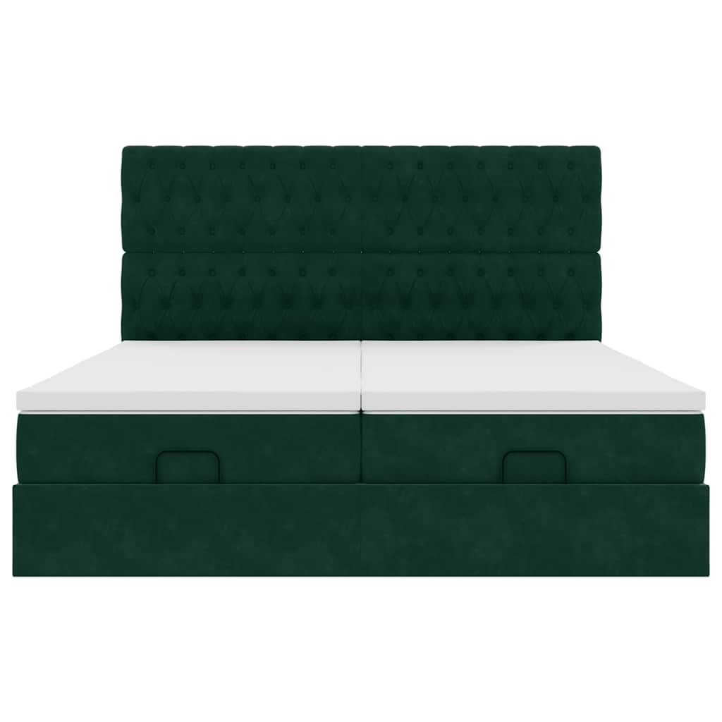 Struttura Letto Pouf con Materassi 160x200 cm Velluto | homemem39