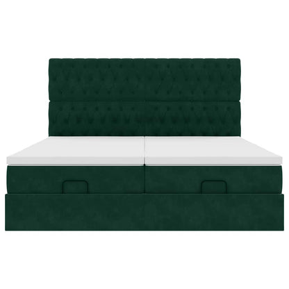 Struttura Letto Pouf con Materassi 160x200 cm Velluto | homemem39