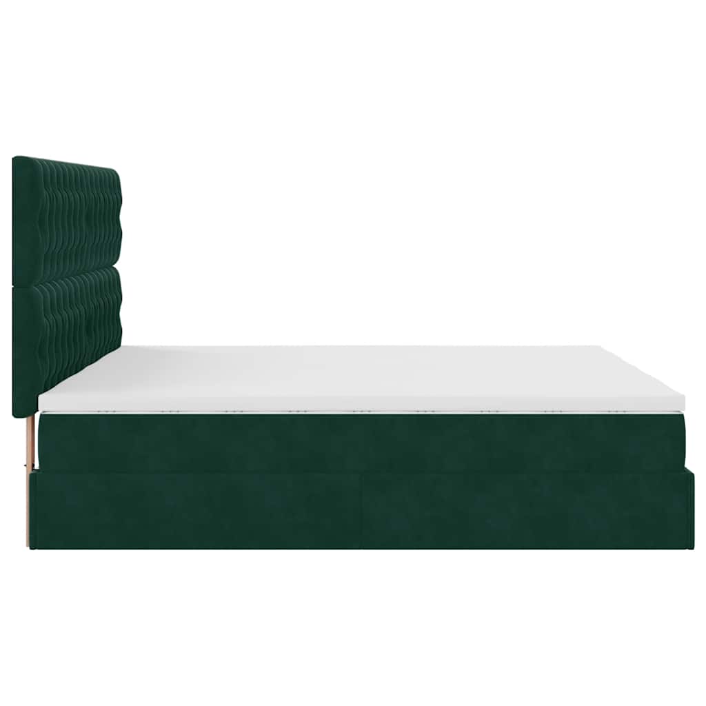 Struttura Letto Pouf con Materassi 160x200 cm Velluto | homemem39