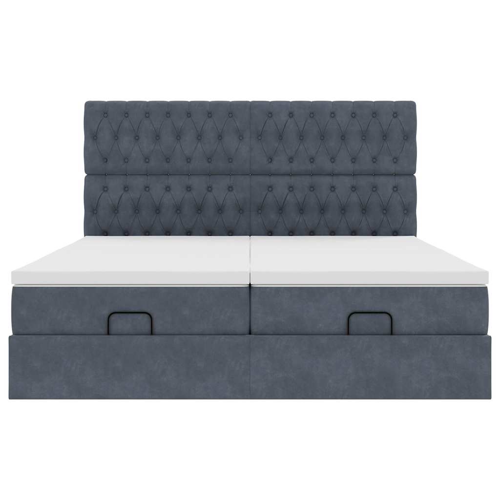 Struttura Letto Pouf con Materassi 180x200 cm Velluto | homemem39