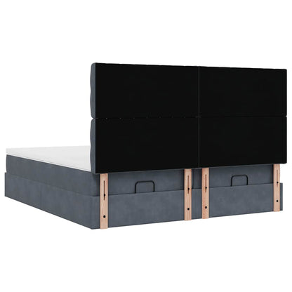 Struttura Letto Pouf con Materassi 180x200 cm Velluto | homemem39