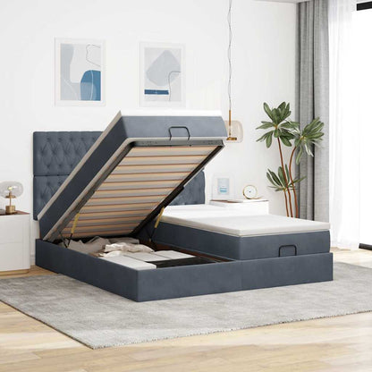 Struttura Letto Pouf con Materassi 180x200 cm Velluto | homemem39