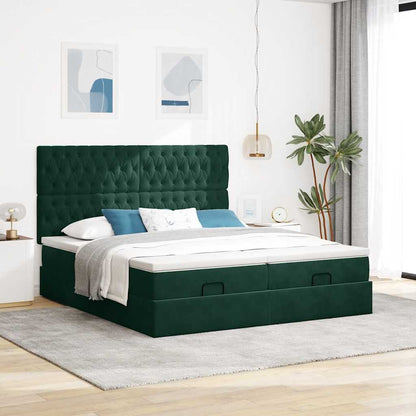 Struttura Letto Pouf con Materassi 180x200 cm Velluto | homemem39