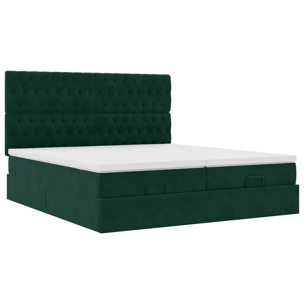 Struttura Letto Pouf con Materassi 180x200 cm Velluto | homemem39