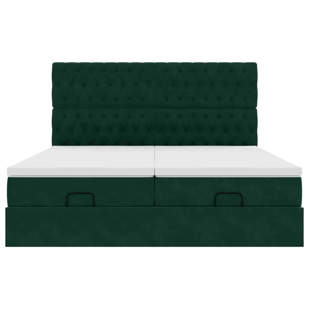 Struttura Letto Pouf con Materassi 180x200 cm Velluto | homemem39