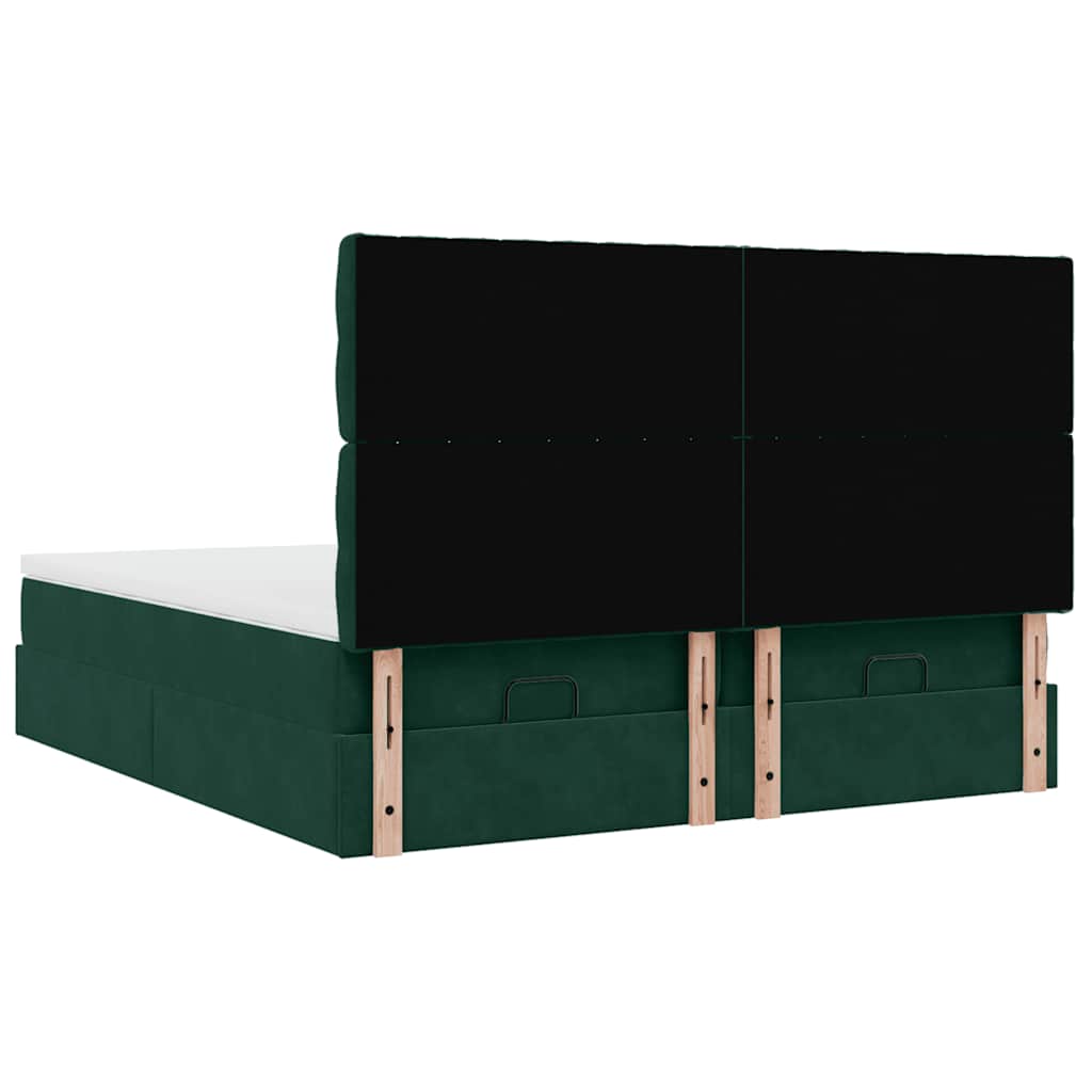 Struttura Letto Pouf con Materassi 180x200 cm Velluto | homemem39