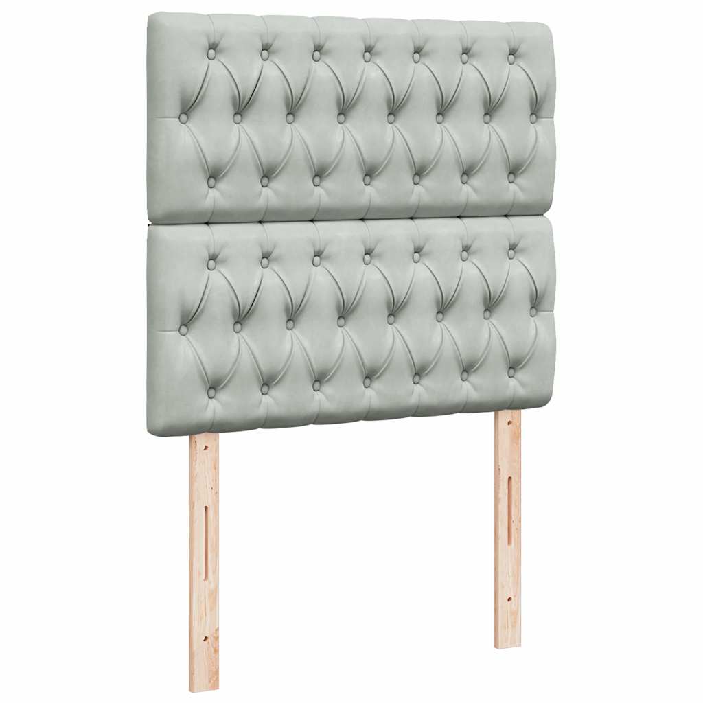 Struttura Letto Pouf con Materassi 200x200 cm Velluto