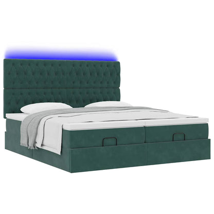 Struttura Letto Pouf con Materassi 200x200 cm Velluto | homemem39