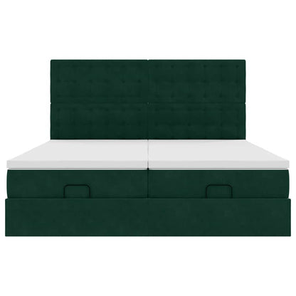 Struttura Letto Pouf con Materassi 160x200 cm Velluto | homemem39