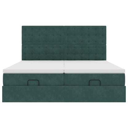 Struttura Letto Pouf con Materassi 180x200 cm Velluto - homemem39