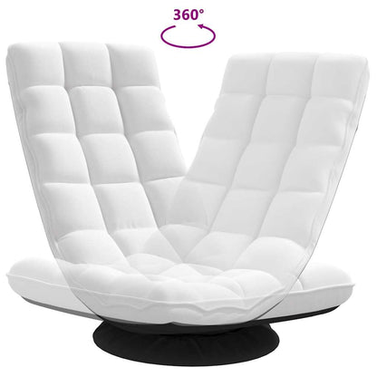 Sedia da Terra Girevole Bianco 70x51x79 cm in Tessuto | homemem39
