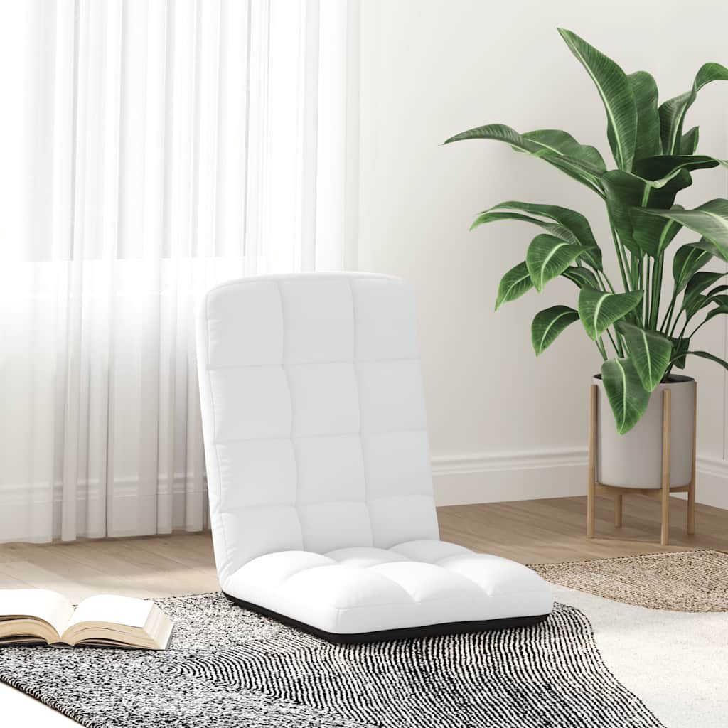 Sedia da Terra Pieghevole Bianco 71x51x62 cm in Tessuto | homemem39